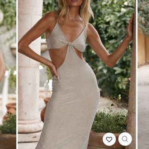 12th Tribe | Dresses | 2th Tribe Josefine Silver Shimmer Cutout Dress